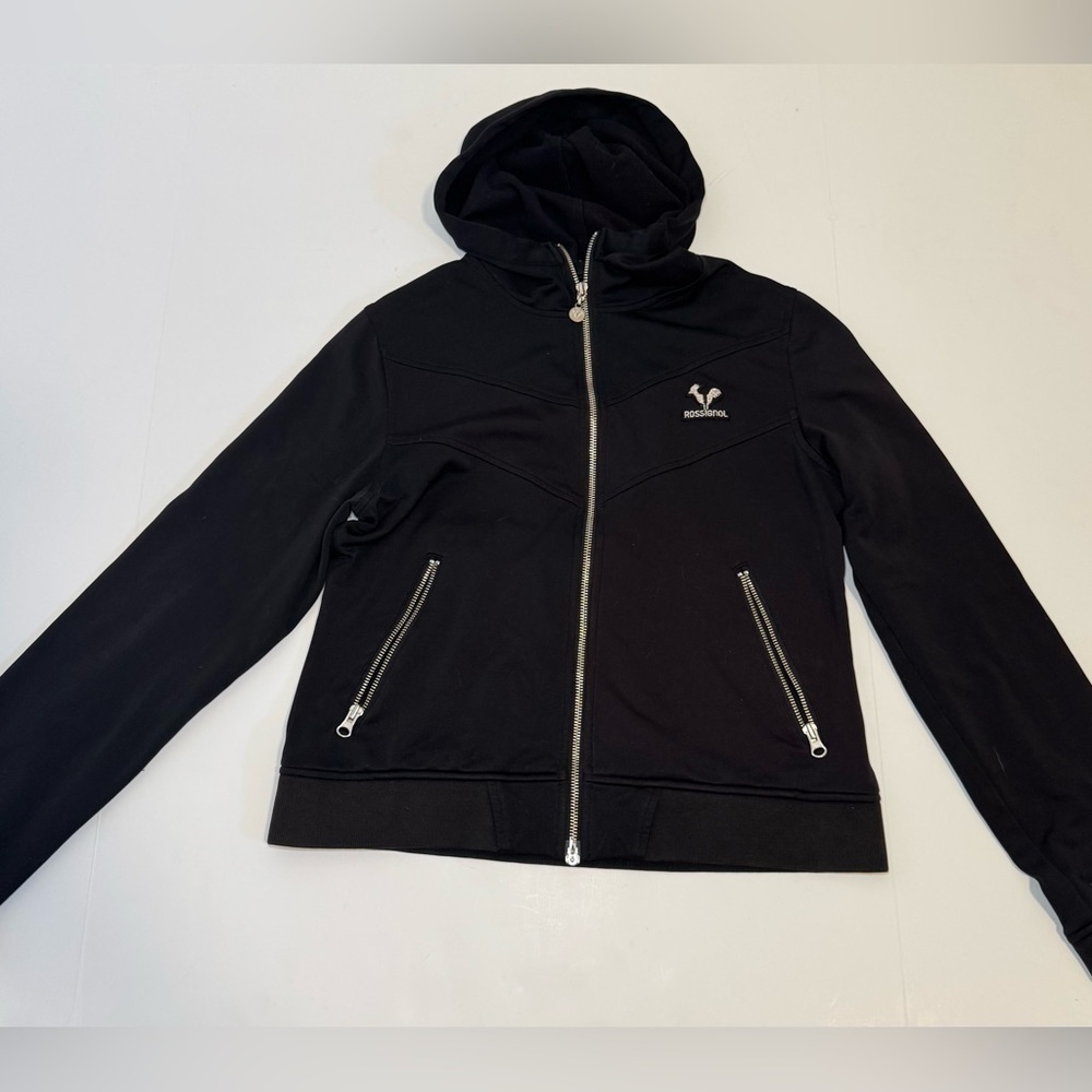 ROSSIGNOL womans medium black zip up jacket